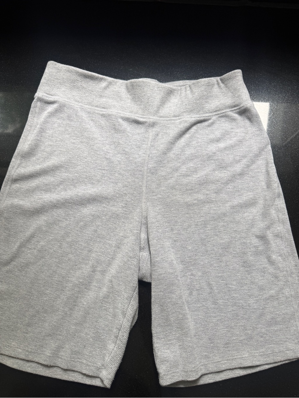 GAP Kids Ribbed Bike Shorts - Light Gray